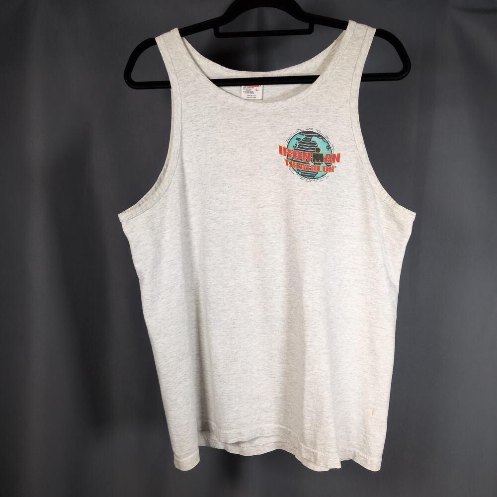 Vintage 90s Ironman Triathlon Tank Top World Championship Kona Hawaii Size Large